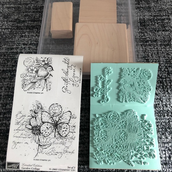 Set of 3 BRAND NEW Stampin Up! Nature Stamps